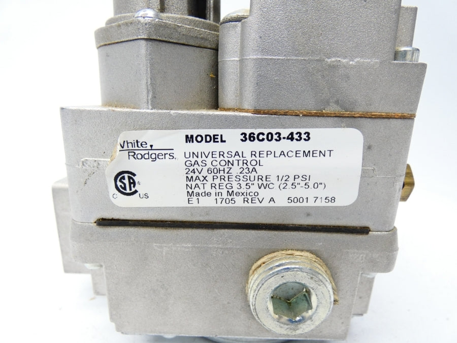WHITE RODGERS 36C03-433 24V .23A 1/2PSI UNMP