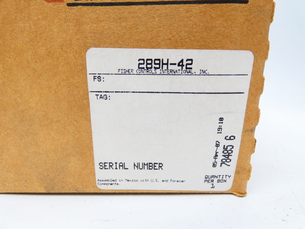 FISHER 289H-42 4-15PSI NSMP