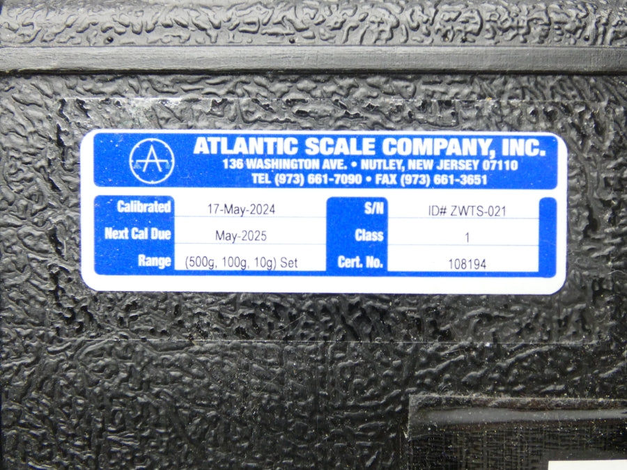 ATLANTIC SCALE COMPANY 108194 ZWTS-021 10/100/500G NSMP