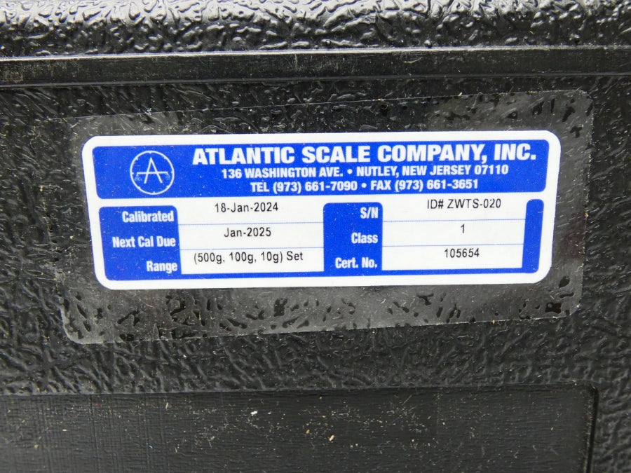 ATLANTIC SCALE COMPANY 105654 ZWTS-020 10/100/500G NSMP