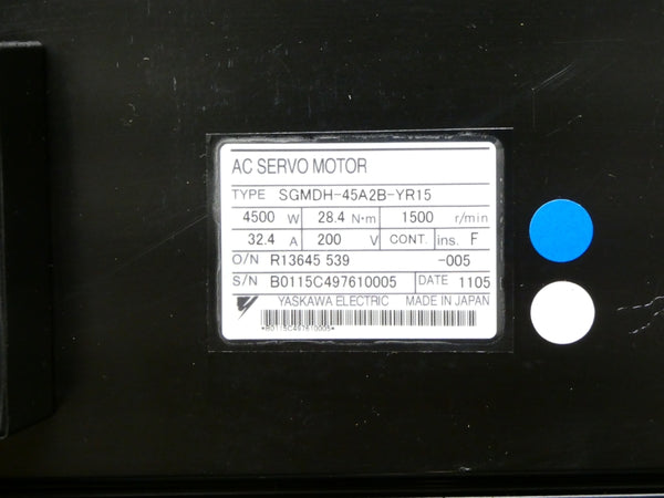 YASKAWA SGMDH-45A2B-YR15 200V 32.4A NSMP