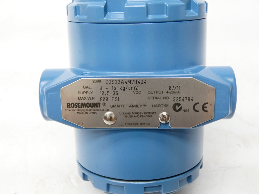 ROSEMOUNT 2088G3S22A4M7B4Q4 10.5-36VDC 800PSI NSMP