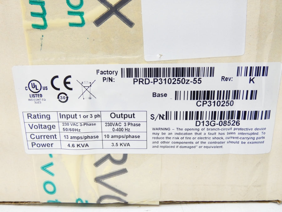 SERVOTRONIX PRD-P310250Z-55 CP310250 REV. K 230VAC 13A NSMP