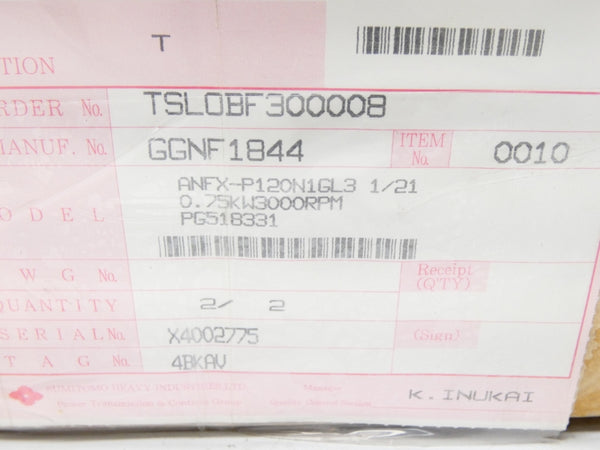 SUMITOMO ANFX-P120N-1GL3-21 NSMP