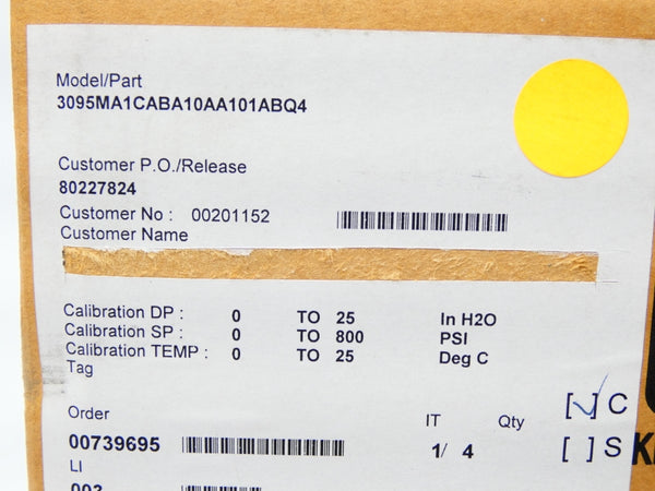 ROSEMOUNT 3095MA1CABA10AA101ABQ4 11-55VDC 0-800PSI NSMP