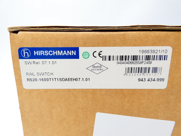 HIRSCHMANN RS20-1600T1T1SDAEEH07.1.01 9.6-60VDC 1-0.2A NSMP
