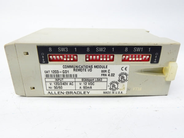 ALLEN BRADLEY 1203-GD1 SER. C F/W 4.02 120/240VAC UNMP