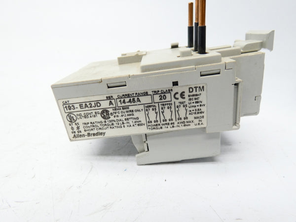 ALLEN BRADLEY 193-EA2JD SER. A 14-45A UNMP