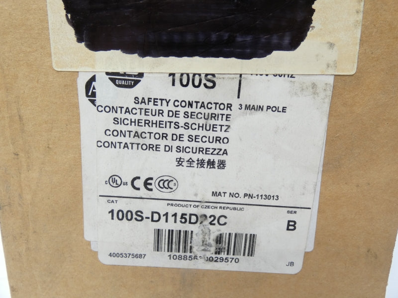 ALLEN BRADLEY 100S-D115D22C SER. B 115V 250A NSMP