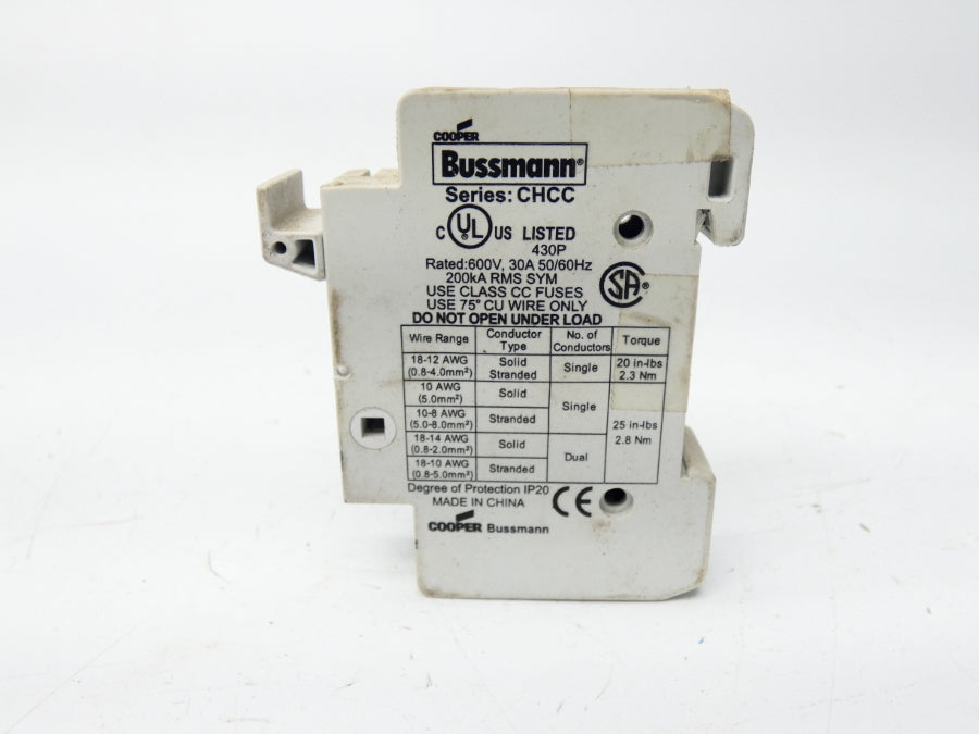BUSSMANN CHCC 600VAC 30A UNMP
