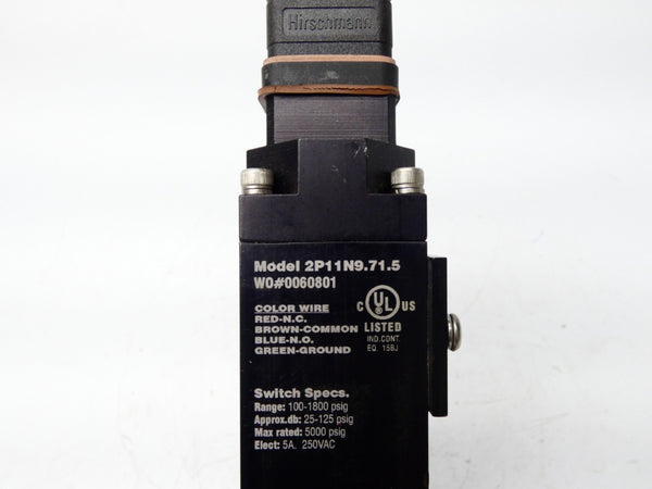 PSI 2P11N9.71.5 250VAC 5A 100-1800PSI NSNP
