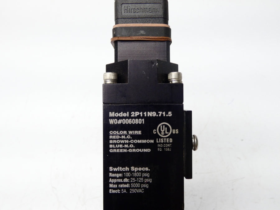 PSI 2P11N9.71.5 250VAC 5A 100-1800PSI NSNP