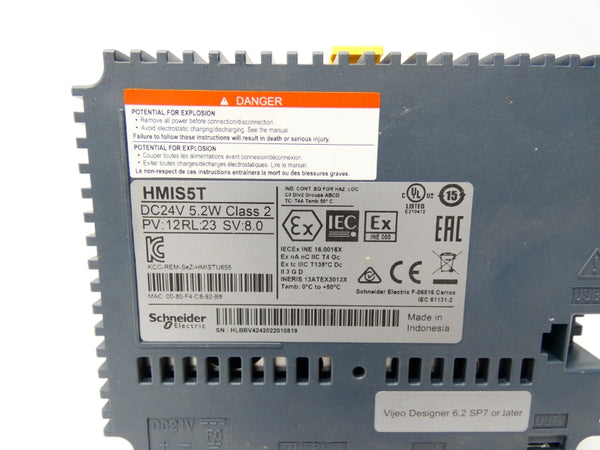 SCHNEIDER ELECTRIC HMIS5T HMISTU655 VER. 8.0 24VDC NSNP