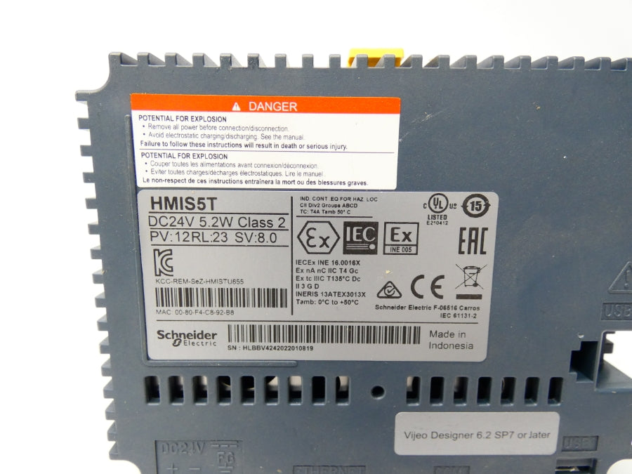 SCHNEIDER ELECTRIC HMIS5T HMISTU655 VER. 8.0 24VDC NSNP