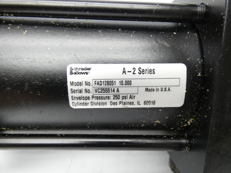 SCHRADER BELLOWS FAD12805110.00 SER. A-2 250PSI 10.000 NSNP
