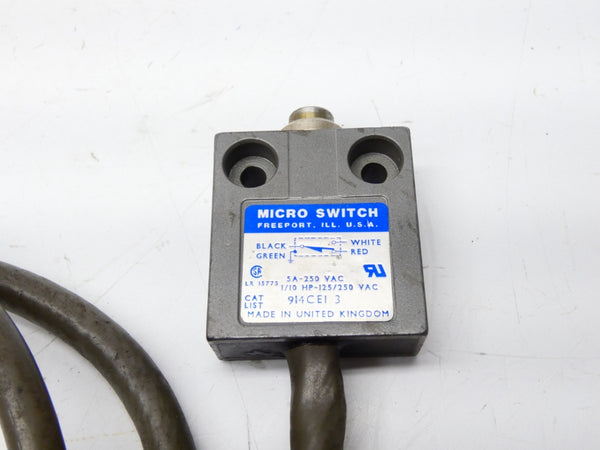 MICRO SWITCH 914CE13 250VAC 5A UNMP