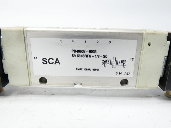 SCA PD48638-0033 S9581SRFG-1/8-S0 24VDV 145PSI UNMP