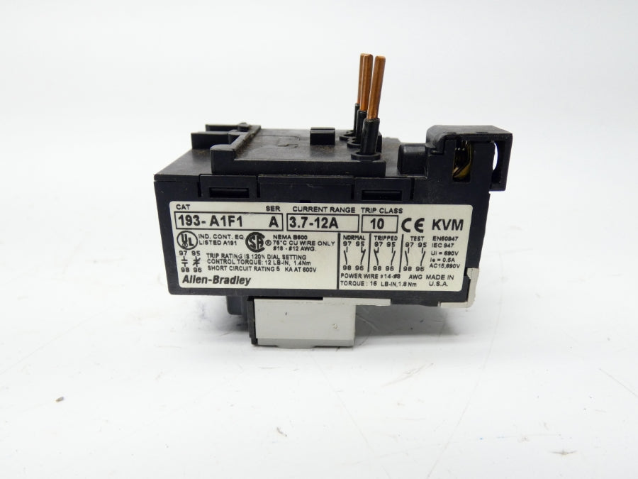 ALLEN BRADLEY 193-A1F1 SER. A 690V 3.7-12A UNMP