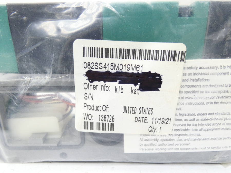 NUMATICS 082SS415M019M61 24VDC 26A 150PSI NSMP