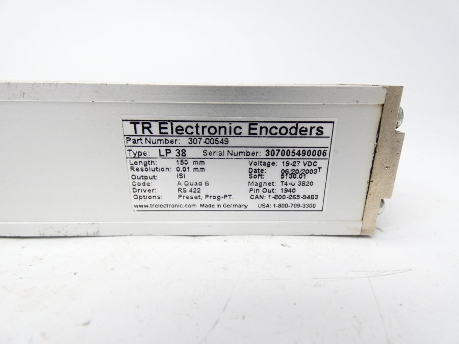TR ELECTRONIC LP38 307-00549 19-27VDC UNMP