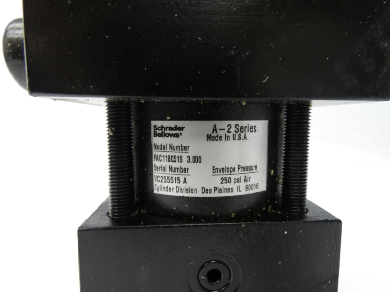 SCHRADER BELLOWS FAC118051S3.000 SER. A-2 250PSI NSNP