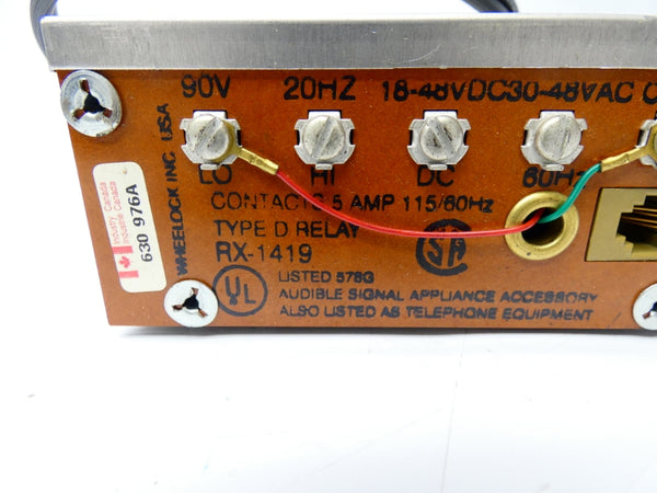 WHEELOCK RX-1419 115V 5A UNMP