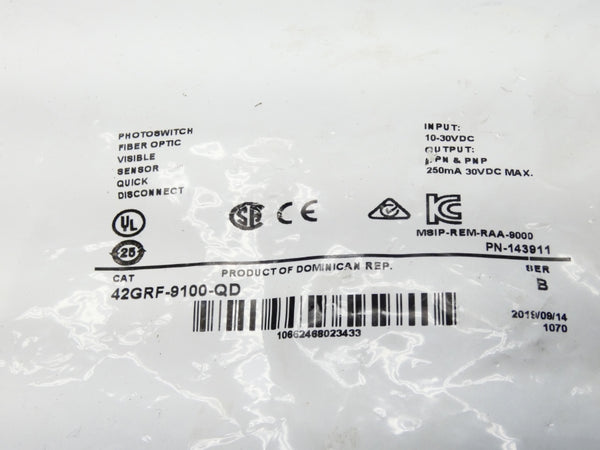 ALLEN BRADLEY 42GRF-9100-QD SER. B 10-30VDC NSMP