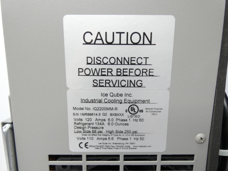 ICE QUBE IQ2200MM-R 120V 6A 250PSI NSMP