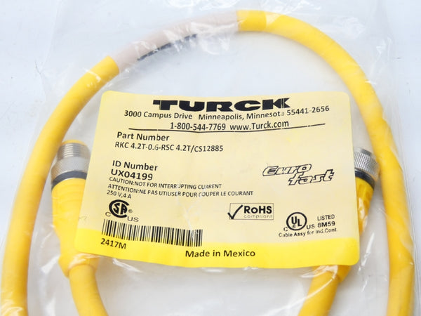 TURCK RKC4.2T-0.6-RSC4.2T/CS12885 UX04199 250V 4A NSMP