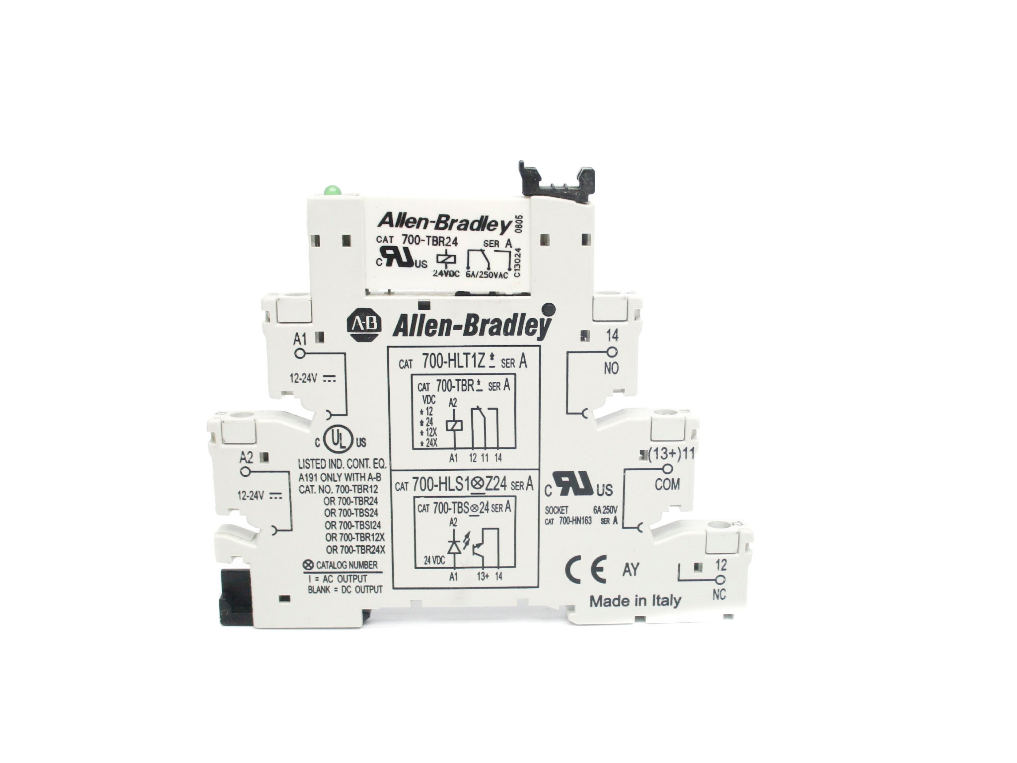ALLEN BRADLEY 700-HLT1Z24 SER. A (PKG OF 10) (WH) NSMP