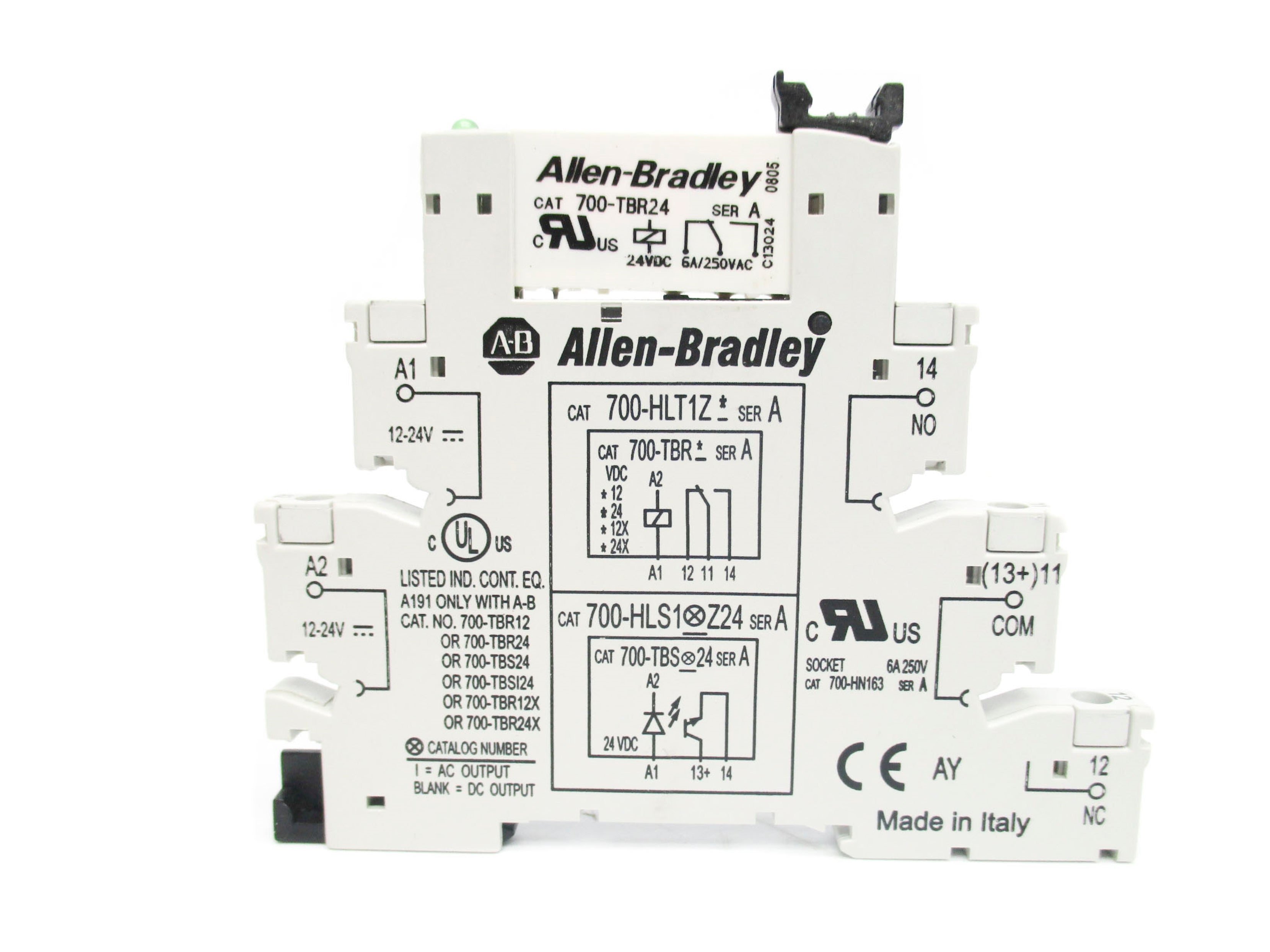 ALLEN BRADLEY 700-HLT1Z24 SER. A (PKG OF 10) (WH) NSMP