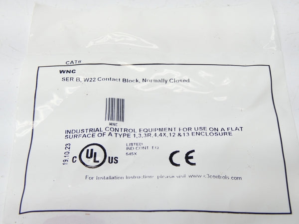 C3 CONTROLS WNC SER. B 600VAC 10A NSMP