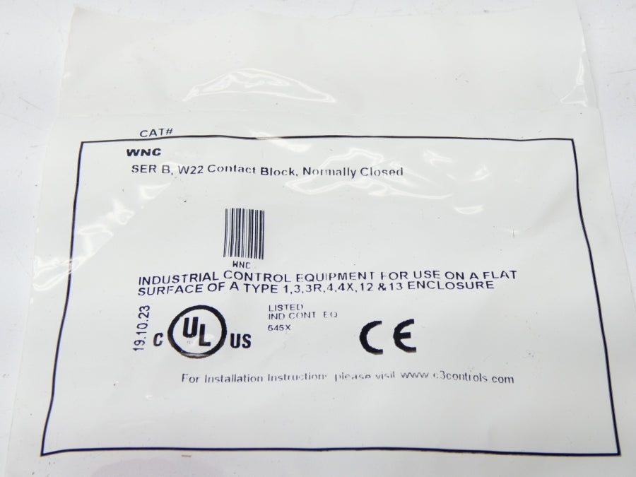 C3 CONTROLS WNC SER. B 600VAC 10A NSMP