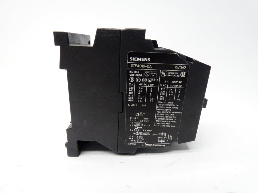 SIEMENS 3TF4010-0AB0 24/29V NSMP
