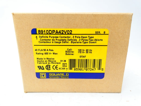 SQUARE D 8910DPA42V02 SER. B 110/120V 50A NSMP