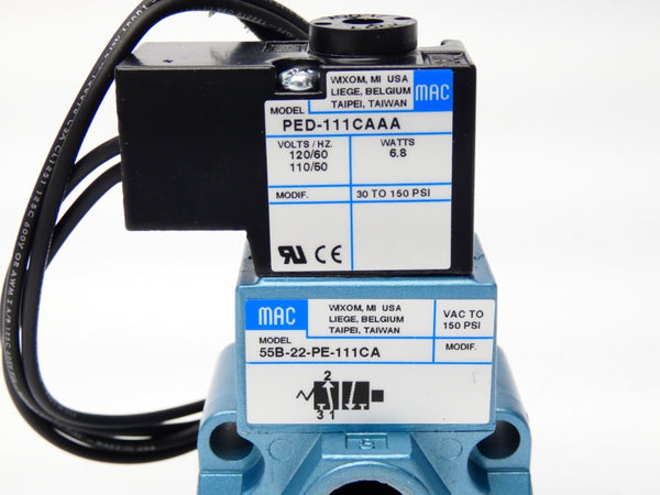 MAC 55B-22-PE-111CA 110/120VAC 30-150PSI NSMP
