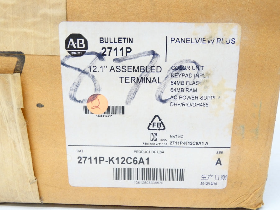 ALLEN BRADLEY 2711P-K12C6A1 SER. A NSFS