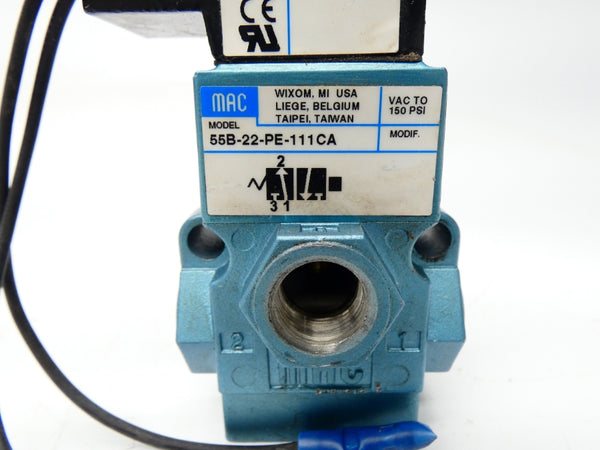 MAC 55B-22-PE-111CA 110/120V 150PSI UNMP