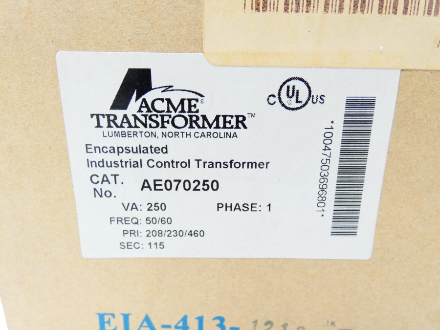 ACME TRANSFORMER AE070250 460V NSMP