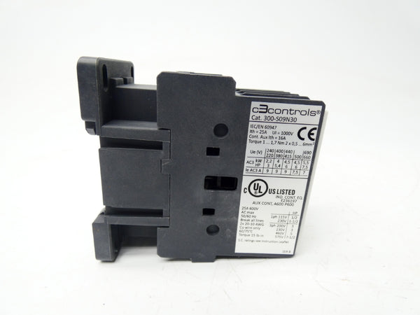 C3 CONTROLS 300-S09N30D10 SER. B 120/110V 9A NSMP