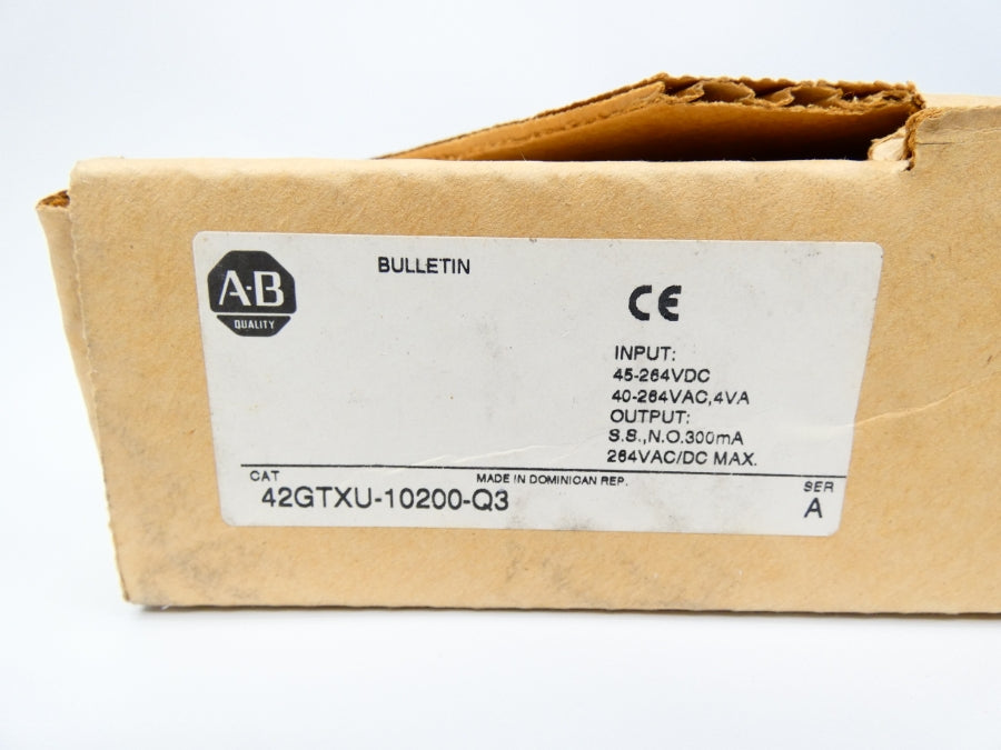 ALLEN BRADLEY 42GTXU-10200-Q3 SER. A 45-264VDC NSMP