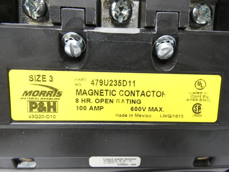 P&H 479U235D11 110-240V 100A NSMP