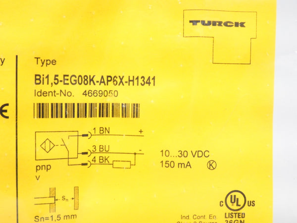 TURCK BI1.5-EG08K-AP6X-H1341 4669050 10-30VDC NSMP
