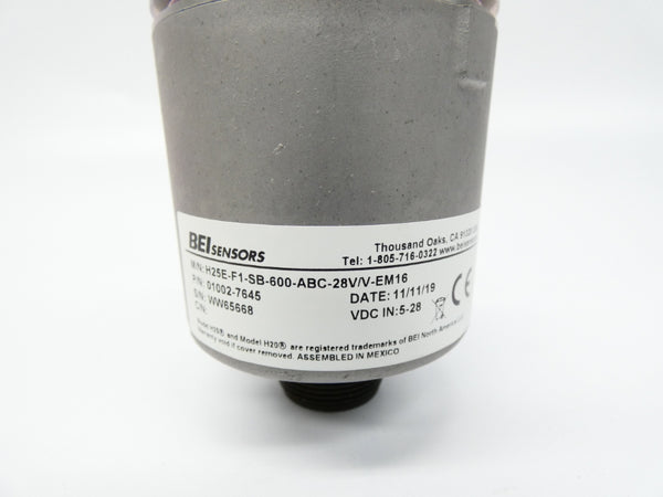 BEI H25E-F1-SB-600-ABC-28V/-EM16 01002-7645 5-28VDC NSNP
