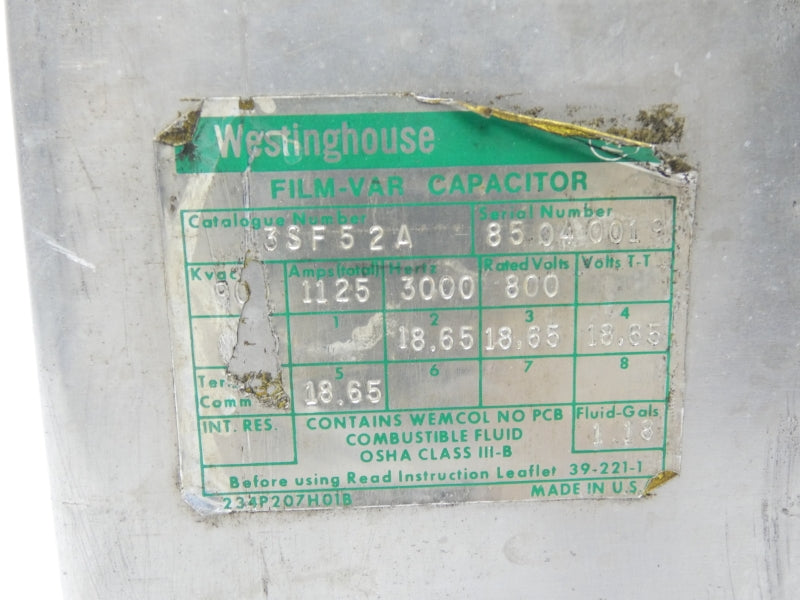 WESTINGHOUSE 3SF52A 800V UNMP