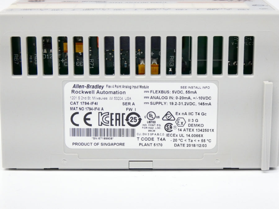 INDUSTRIAL SPARE PART 1794-IF4I SER. A F/W I 19.2-31.2VDC NSMP