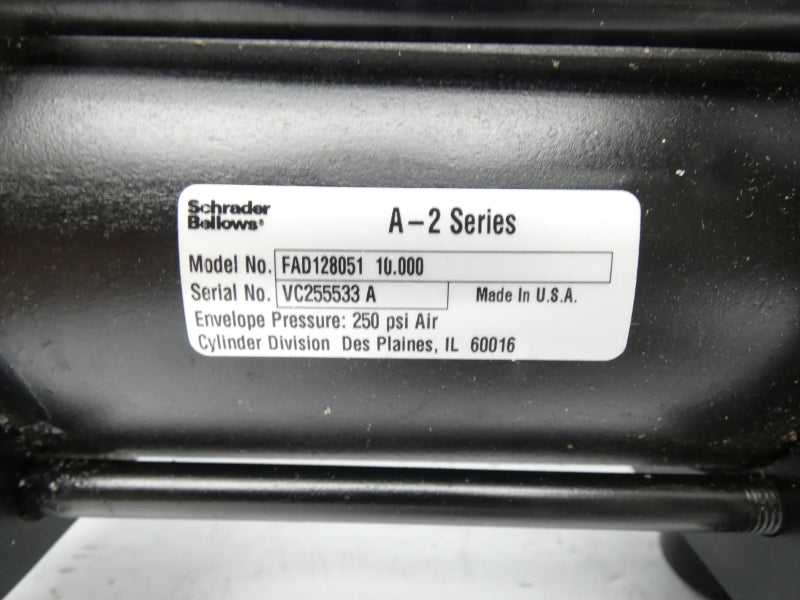 SCHRADER BELLOWS FAD12805110.000 SER. A-2 250PSI 10.000 NSNP