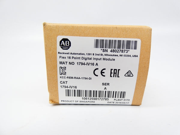 INDUSTRIAL SPARE PART 1794-IV16 SER. A DATE: 2016 NSFS