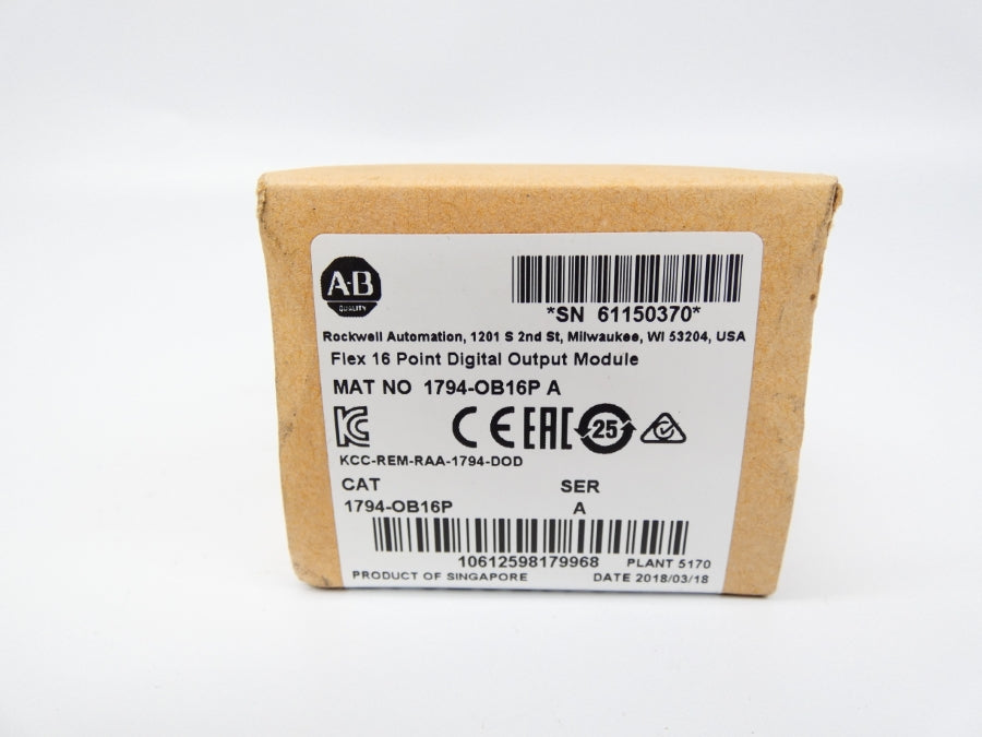 INDUSTRIAL SPARE PART 1794-OB16P SER. A DATE: 2018 NSFS