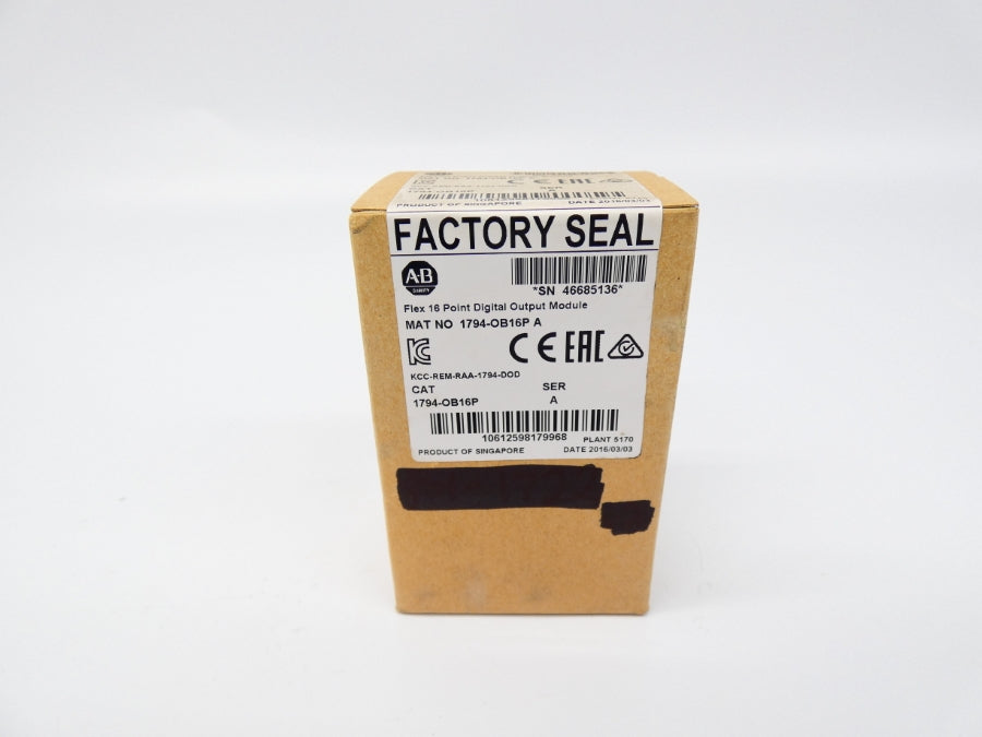 INDUSTRIAL SPARE PART 1794-OB16P SER. A DATE: 2016 NSFS